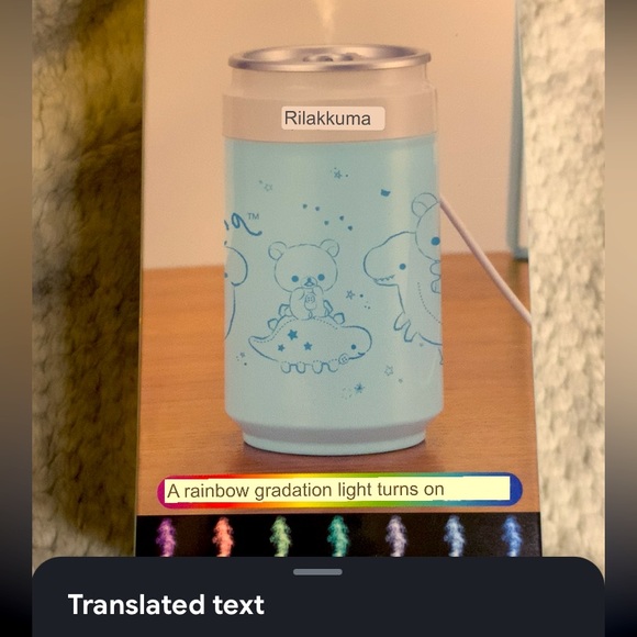 From Japan Rilakkuma & Dinosaurs Personal Can USB Humidifier w/ Changing lights - Picture 3 of 8